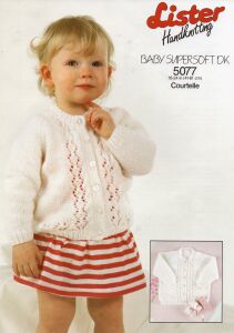 Lister 5077 Baby/Toddler Cardigan with Lace Panels
